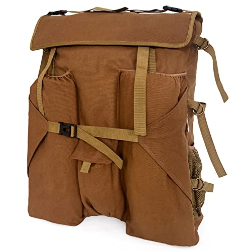 JJRING Heavy Duty Plein Air Artist Backpack With Handheld Strap, Brown - color: coffee