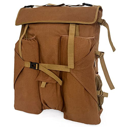 JJRING Heavy Duty Plein Air Artist Backpack With Handheld Strap, Brown - color: coffee