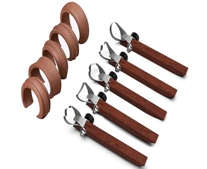 GEOCCI Pottery Handle Making Tool Sculpture Scraper Pottery Carving Tool Pottery Cup Handle Shape Tool for Tea Cup Mug Utensil Vase Handle Clay Cutters (5 PCS)