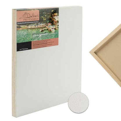 DaVinci Wood Panel Pro Ultra Smooth Gesso Panels 3/4inchinch Panel (Single) 9x12inchinch - 6 Pack - size: 9x12"