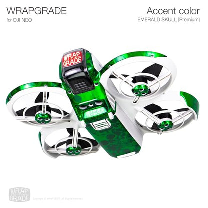 Wrapgrade for DJI NEO Accent Color Sticker (Emerald Skull) - color: Emerald Skull