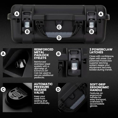 NANUK 930 Waterproof Hard Case with Wheels, Empty Interior, Carry On - color: Black, style: Empty