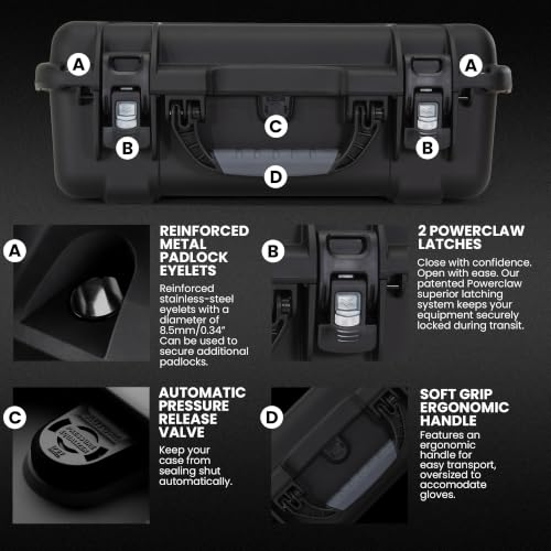 NANUK 930 Hard Case with Customizable Cubed Foam, Waterproof, Carry On - color: Black, style: Cubed Foam