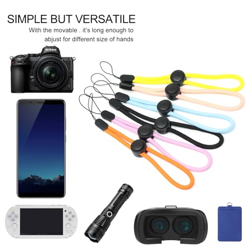 Honbay 6PCS Adjustable Nylon Lanyards Hand Wrist Straps Compatible with Nintendo Wii Remote Controller, Cell Phone, Flashlight, Digital Camera and More