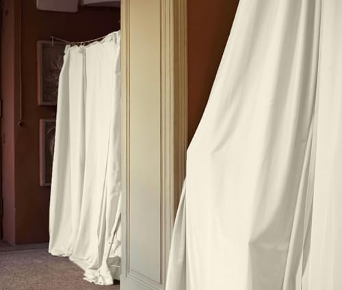 4 Pack Flaxen Waterproof Polyester Drop Cloths, 9 X 12 FT - color: Flaxen, size: 9 x 12 ft