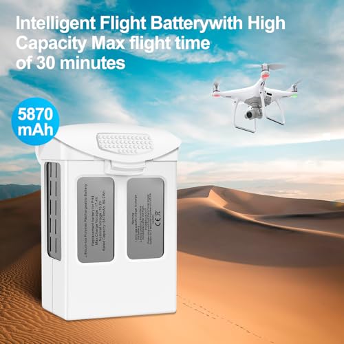 Fantasyo Phantom 4 Battery,5870mAh Intelligent Flight Battery 1 Pack, Compatible with DJI Phantom 4 Pro/Phantom 4 Pro V2.0 / Phantom 4 RTK/Phantom 4 Advanced Series Drone