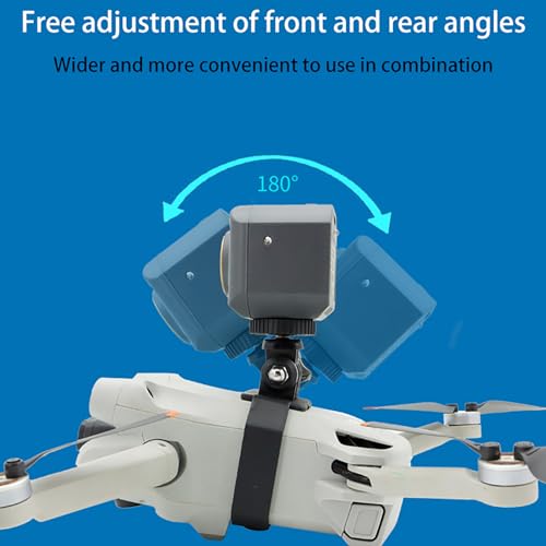 Camera Adapter Mount for DJI Mini 3/4 Pro/Mini 3 Drone Carry Bracket Top Extension Camera 1/4 Screw Adapter Bracket Mount Compatible for Insta360 Action Camera/LED Flight Light - color: Top Extension