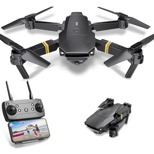 Drones with Camera for Adults 1080P Mini Drone with Camera Foldable Drones for Adults RC Quadcopter, Altitude Hold, One Key Take Off, 3D Flip, 3 Batteries