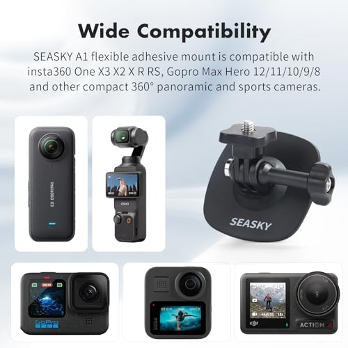 SEASKY A1 Sports Camera Flexible Adhesive Helmet Mount use Genuine 3M