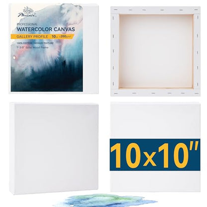 PHOENIX 10x10 Gallery Depth Watercolor Canvas 4 Pack - size: 10"x10", style: Gallery Canvas