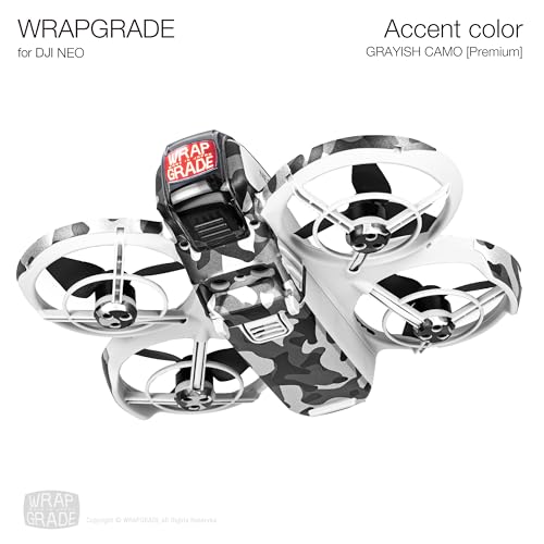 Wrapgrade for DJI NEO Accent Color Sticker (Grayish CAMO) - color: Grayish Camo