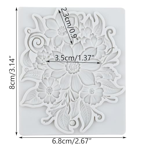 Baroque Flower Polymer Clay Molds Daisy Flower Silicone Mold - color: Style A
