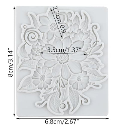 Baroque Flower Polymer Clay Molds Daisy Flower Silicone Mold - color: Style A