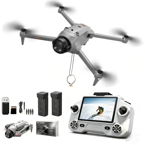 YL059 GPS Drone with 4K Camera for Adult EIS, 5G Drone with 4.3" HD Screen - color: Grey