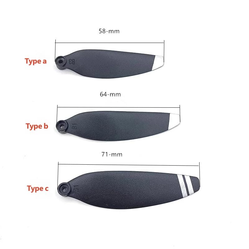 Drone Propellers Set, 58-121mm Mini Brushless Blades, Suitable for Assembling Various Drone Accessories (71mm brushless Fan Blade with Printing) - style: 71mm brushless fan blade with printing