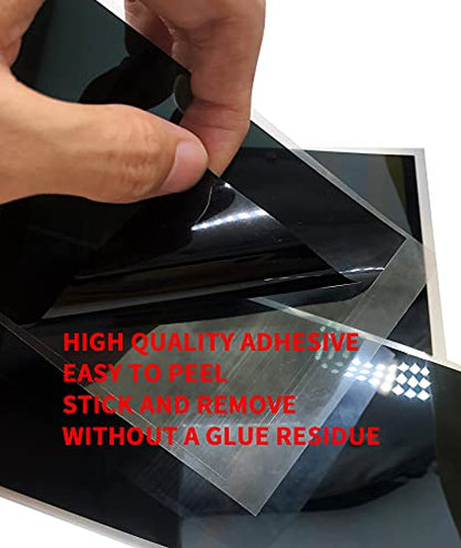 Birllaid Static Clings Dimmer Sheets, 6x3 inch x 3, Light Blocking Stickers for Electronics, Polyethylene Terephthalate, Black, Single Use, Square, Led, Readable - size: 3 Count (Pack of 1)