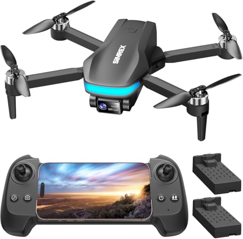 SIMREX 4K FPV Drone with Brushless Motor for Beginners & Teens — 40-Min Flight, Optical Flow Positioning, Gesture Control & VR Mode, Foldable Camera Drone Gift for Kids Ages 8+ (Black) - color: Black