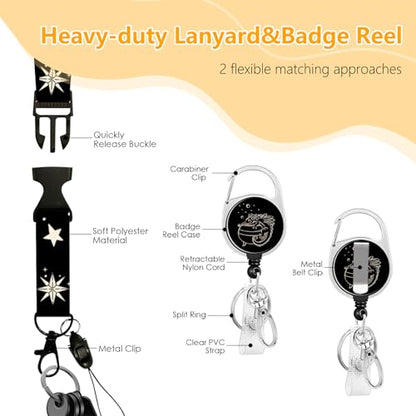 Dargon Lanyards for ID Badge Holder, Cute Dargon Cactus ID Badge Holder - color: Dargon-black