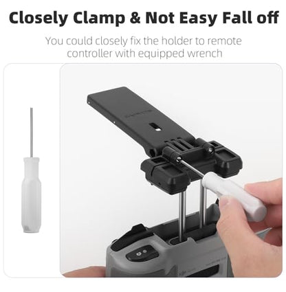 Adjustable Tablet Extended Bracket Holder for DJI Neo /Mini4 Pro/AIR3S Drone Remote Controller RC-N1/RC-N2 Remote Controller iPad Mount Holder (Grey) - color: Grey