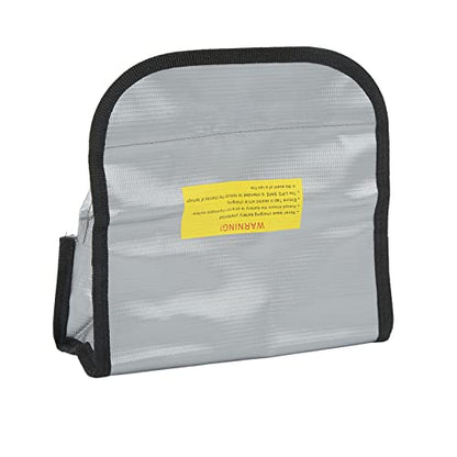 Lipo Battery Safe Bag, Fireproof Explosionproof PVC Fiber Storage Pouch with Airflow Isolation Technology for RC Drones Electronics Power Tools 185x75x60mm 2pcs