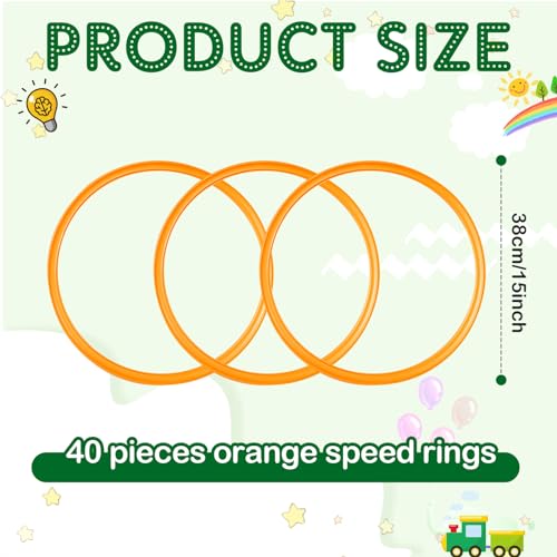Deekin Agility Rings Speed and Agility Training Ring - color: Orange, size: 15 Inch