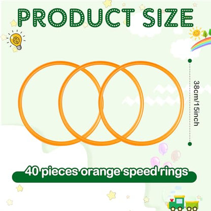 Deekin Agility Rings Speed and Agility Training Ring - color: Orange, size: 15 Inch