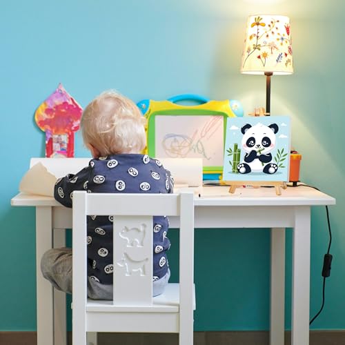 Gemozaic Panda Paint by Numbers Kit for Kids Ages 4-12 with Frame & Easel - color: BKH1889