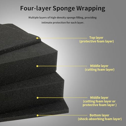 Portable Hard Case,with DIY Foam,Large,18.4x 12.6 x 6.3 inch - size: Large