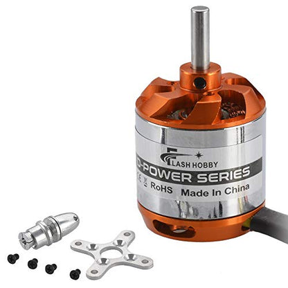 FLASH HOBBY D2836 Brushless Motor 1120KV for RC Aircraft Plane and Helicopter Brushless Outrunner Motor (1120kv) - size: 1120kv