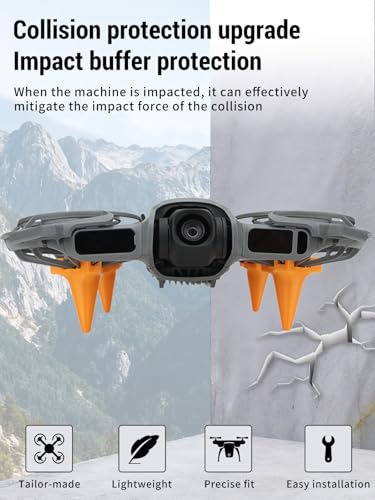 4-Pack Drone Landing Gear for DJI Neo 2, Lightweight Extension Legs Anti-Scratch Protector Bracket, Shockproof Plastic for DJI Neo Drone Accessories (Orange)