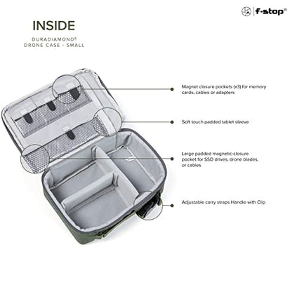 f-stop Drone Case Small Padded Weatherproof Carry Protection for Compact DJI Air, Mavic, Mini, Autel EVO Drones