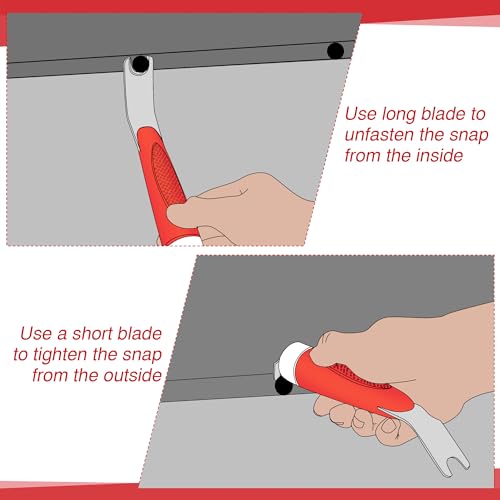 Enhon Boat Canvas Snap Tool, Dual-Ended Stainless Steel Remover Blue - color: Red