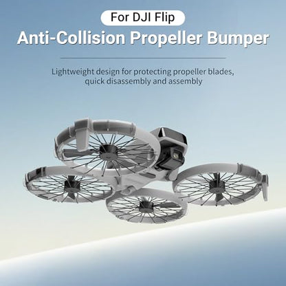 CYNOVA Propeller Guard Protector for DJI Flip, Propeller Collision Protection Ring for DJI Flip Drone Accessories, Flip Propellers Bezel Anti-Collision Protectors Prop Frame Cover Guards (grey)