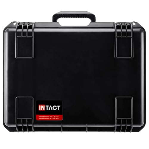 Eylar 21" Intact Premium Series Large Camera Hard Case, IP67 Waterproof Dustproof Crushproof, Lockable, Customizable Pluck Foam, Protective Carrying Case for Cameras, Lenses, Drones, Gear (Black)