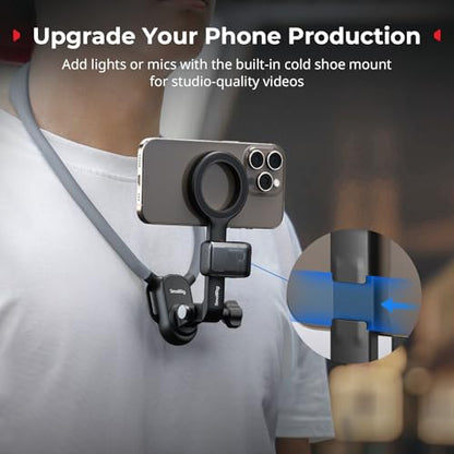 SMALLRIG Magnetic Phone Holder Action Camera Neck Mount with Chest Strap - style: for Phone & Action Camera