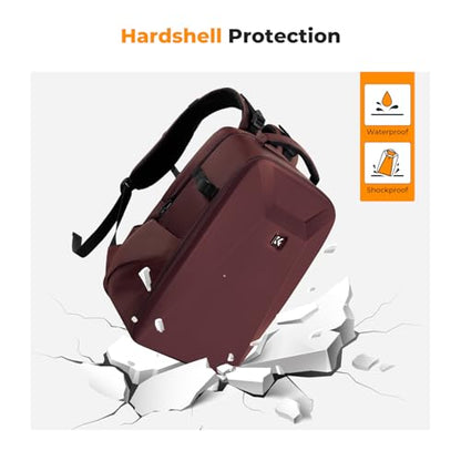 K&F CONCEPT Camera Backpack,Hardshell Photography DSLR Camera Bag - color: Red