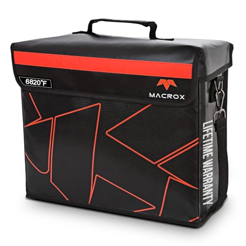 Flypal Fireproof Document Bag with lock, Patented Enclosed Flap, X Large