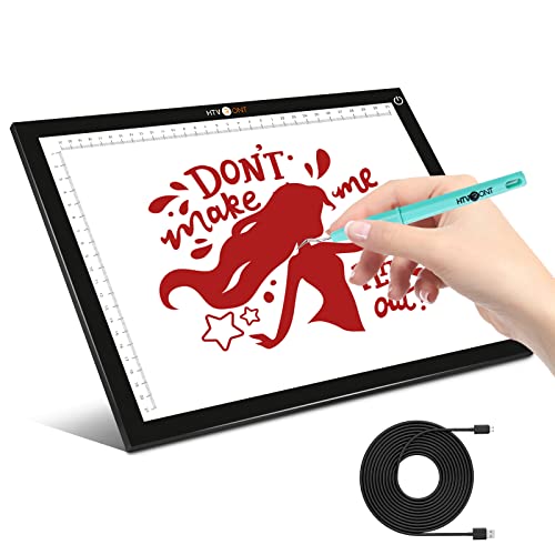 HTVRONT Portable A4 Led Bright Light Pad, Ultra-Thin & Adjustable Light