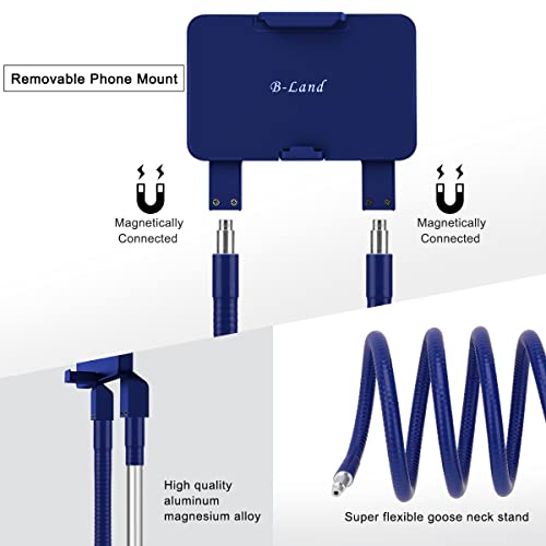 B-Land Cell Phone Holder, Universal Lazy Bracket DIY Mobile Phone Stand - color: Blue