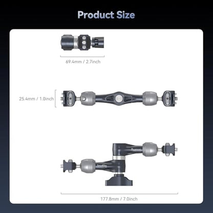 SMALLRIG 7" Rosette Magic Arm, Adjustable Friction Articulating Arm - size: 7" (Regular)