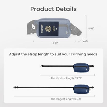 tomtoc 1.5L Sling Bag with RFID Blocking Crossbody Chest Pack for Men Women - color: Dark Blue, size: 1.5L