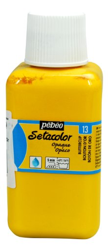 Pebeo Setacolor Opaque Fabric Paint 250-Milliliter Bottle, Butter Cup - color: Butter Cup