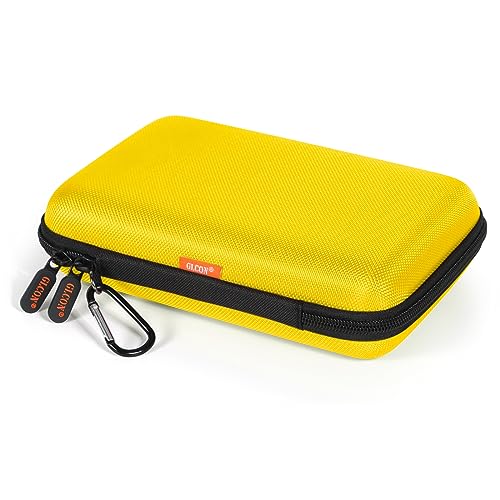 Bright Yellow Hard Shell Electronic Organizer Carrying Case,Large Storage - color: Bright Yellow