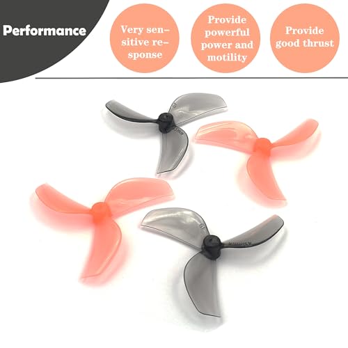 RC Propeller Gemfan 45mm 3-Blade Propeller for RC FPV Drone(Grey+Pink) - color: Grey+pink