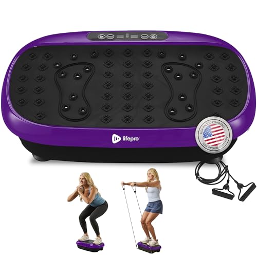 Lifepro HexaPlate Lite Compact Vibration Plate with Magnetic Acupoints - color: Purple