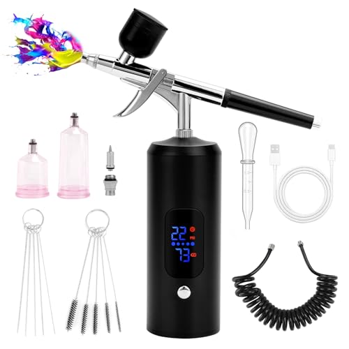 BriSunshine Cordless Rechargeable Airbrush Kit with Compressor
