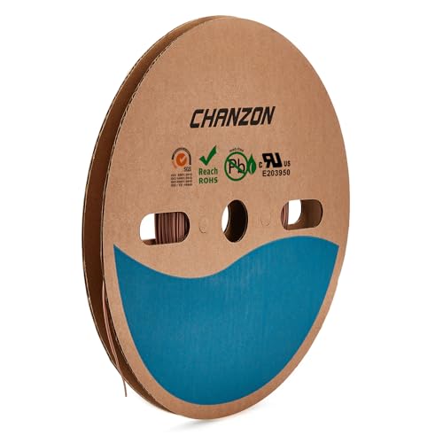 Chanzon 2:1 Ratio - 80Ft Roll - 1/24" (1mm) Heat Shrink Tubing Brown - color: Brown, size: 1mm (1/24") - 80FT