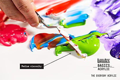 Liquitex BASICS Acrylic Paint Set, 12 x 118ml (4-oz) Tube Paint Set - size: 48 Fl Oz (Pack of 1), style: 12 x 118ml (4-oz)