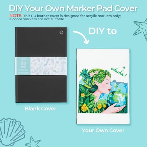 Ohuhu 5.5"x8.5" Double-Sided Bleedproof Marker Pad Art Sketchbook 60 Sheets - size: 5.5" x 8.5"
