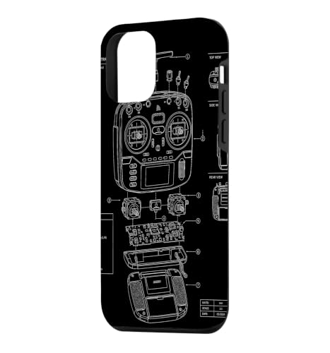 RC Transmitter Blueprint FPV Drone RC Car Radio Controller Case for iPhone 12 mini